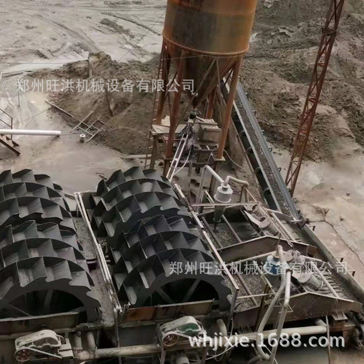 200吨水轮洗沙机 洗沙除杂质设备脱泥脱水设备抚州石粉螺旋洗沙机