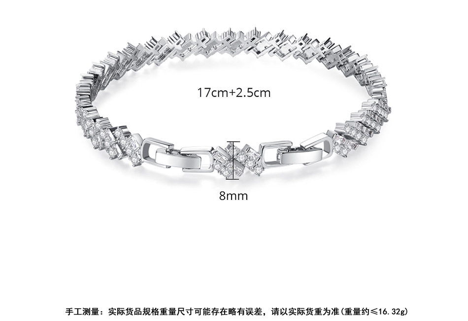 Bracelet Fashion Pave Ladies Bracelet Extension Chain Bracelet Gift display picture 6