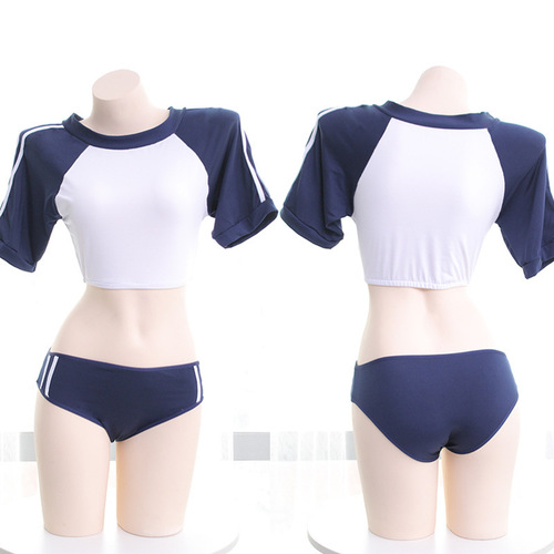 Japanese sexy student outfit split sailor suit short gymnastics cheerleading performance outfit cute maid outfit S0415