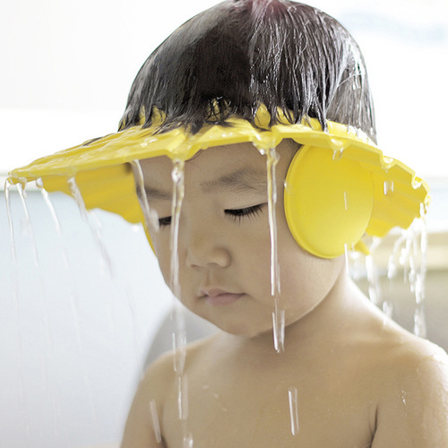 新款宝宝护耳洗头帽可调节儿童洗发帽幼儿洗澡帽敖明婴儿浴帽