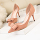 899 - a8 han edition sweet sexy high-heeled shoes high heel with shallow mouth tines hollow-out suede bowknot is women's shoes