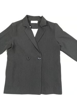 Korean version of the loose 2019 spring clothes New products Korean Edition Easy Small suit coat Hong Kong flavor Full black Short coat