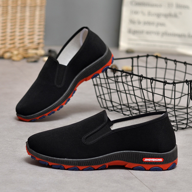 2019新款男單鞋民族風布鞋輕便懶人鞋男透氣司機鞋傳統老北京布鞋