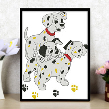 十字绣三只斑点狗自己绣diy 刺绣绣花材料材料套件新款