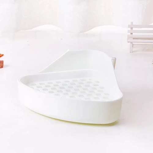 Rabbit triangle toilet chinchilla guinea pig toilet small pet cleaning supplies with bottom net design for easy cleaning