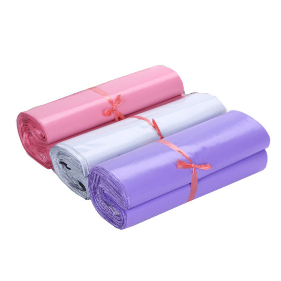 Xiangchen pink purple white thick 14 silk packaging custom logistics express bag packaging bag clothing bag