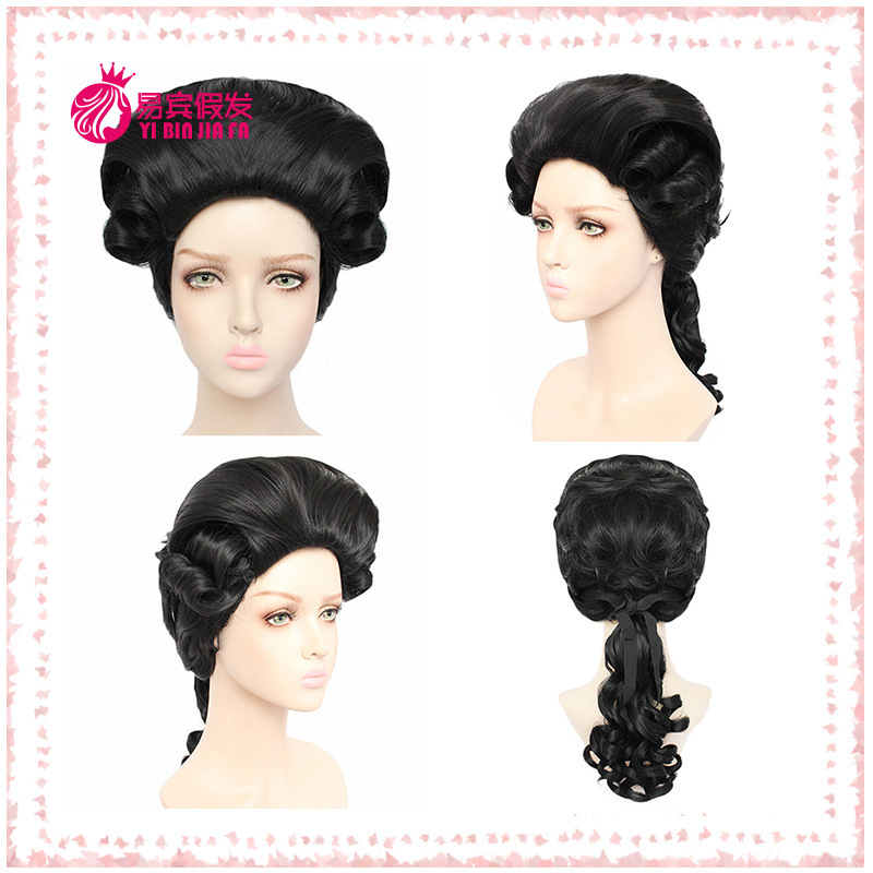 Cosplay Masquerade Baroque Long Curly Wig Colonial Wig Straight Hair Retro Style Long Straight Hair