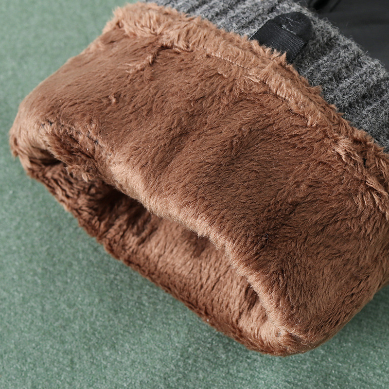 真皮手套男士冬季加绒加厚防寒保暖手套触屏骑行开车羊皮防风手套