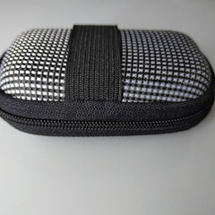 摺疊老花眼鏡盒批發便攜式拉鏈穿皮帶老花鏡盒 眼鏡配件 批發