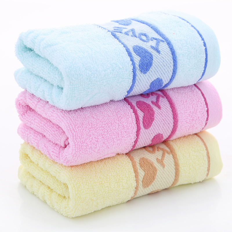 厂家批发纯棉LOVE毛巾全棉吸水家居日用情侣面巾礼品劳保LOGO|ms