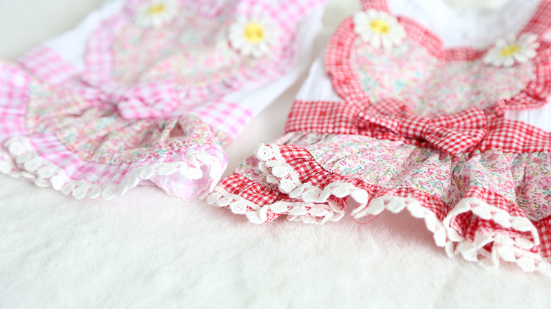 爱心碎花女仆裙