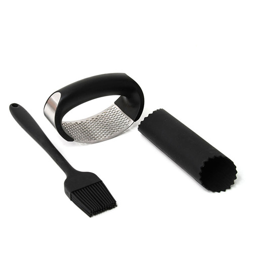 [Manufacturer] Manual silicone garlic peeler stainless steel garlic press silicone cleaning garlic sweeper garlic paste combination