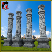 石雕龍柱 漢白玉華表文化柱雕刻 大理石盤龍柱廣場圖騰羅馬柱