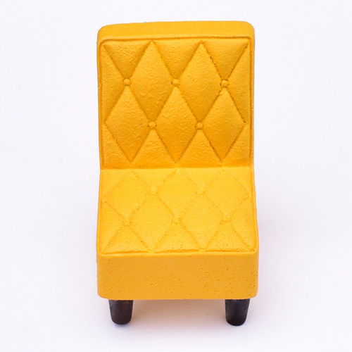Zakka Mini Retro Handmade Striped Leisure Sofa Chair Miniature Scene Resin Girl Small Ornaments Desktop