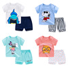 2019 summer new pattern Children's clothing children Short sleeved suit wholesale men and women baby shorts Two piece set pure cotton