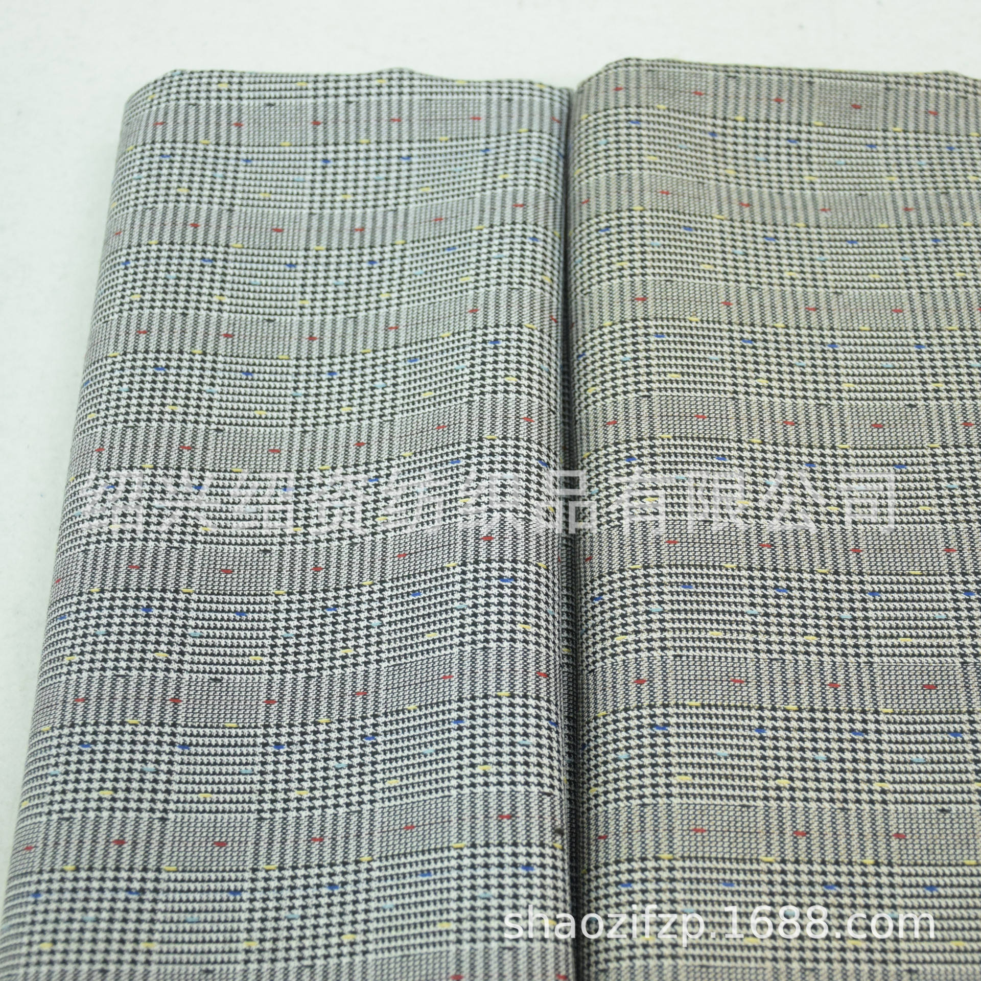 tr格子点子西装套装鞋帽箱包粗纺色织毛呢大衣面料