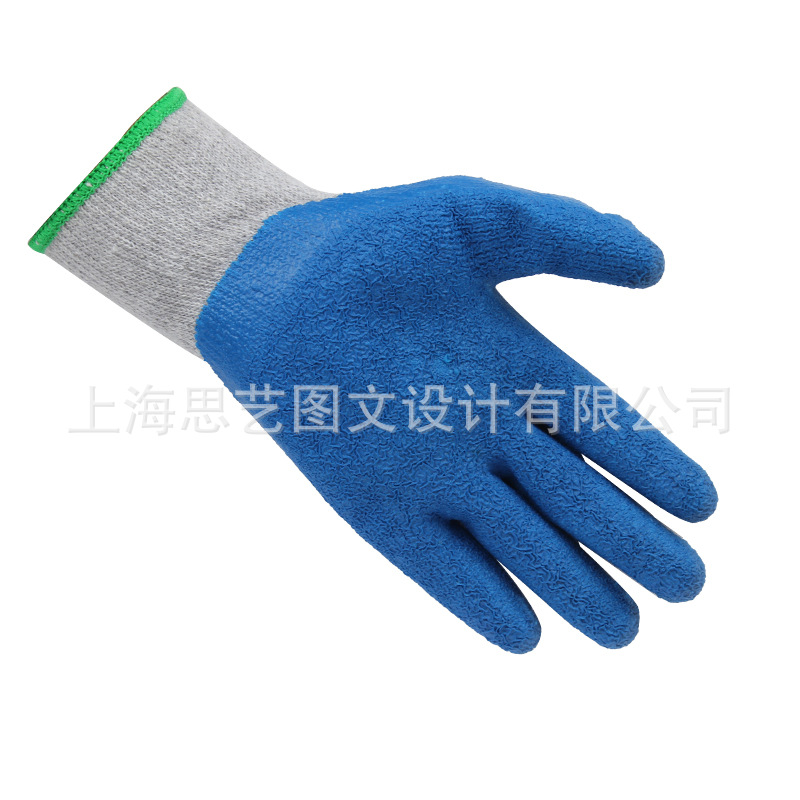 雷克兰7-1506涤纶面浸橡胶手套 防滑耐磨舒适防穿刺手套