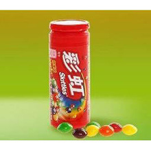彩虹糖原果味30g瓶裝果汁糖休閑零食 食品批發兒童糖果混批