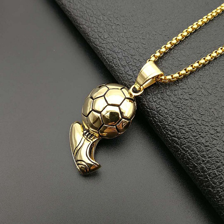 Football World Cup Festival 1 Piece 51*31mm Titanium Steel Football Pendant
