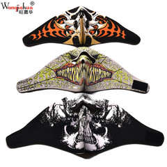 Outdoor riding full face mask CS camouflage skull mask personalized punk tactical Halloween Amazon mask