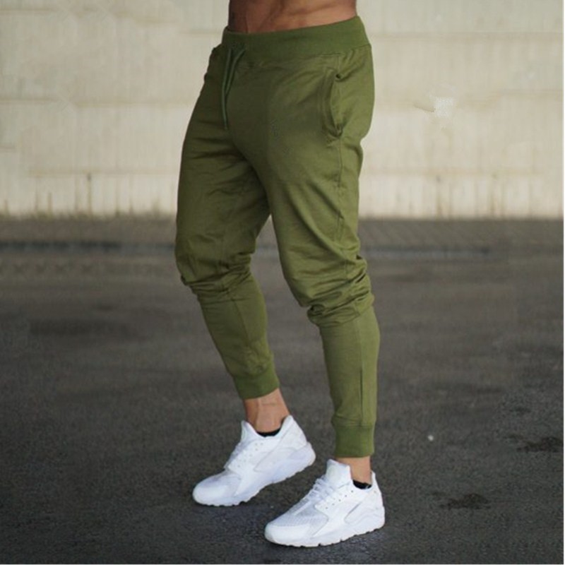Pantalones deportivos pantalones de correr para hombres pantalones de entrenamiento de fútbol de fitness Pantalones deportivos casuales delgados europeos y americanos pantalones de hombres flacos para hombres