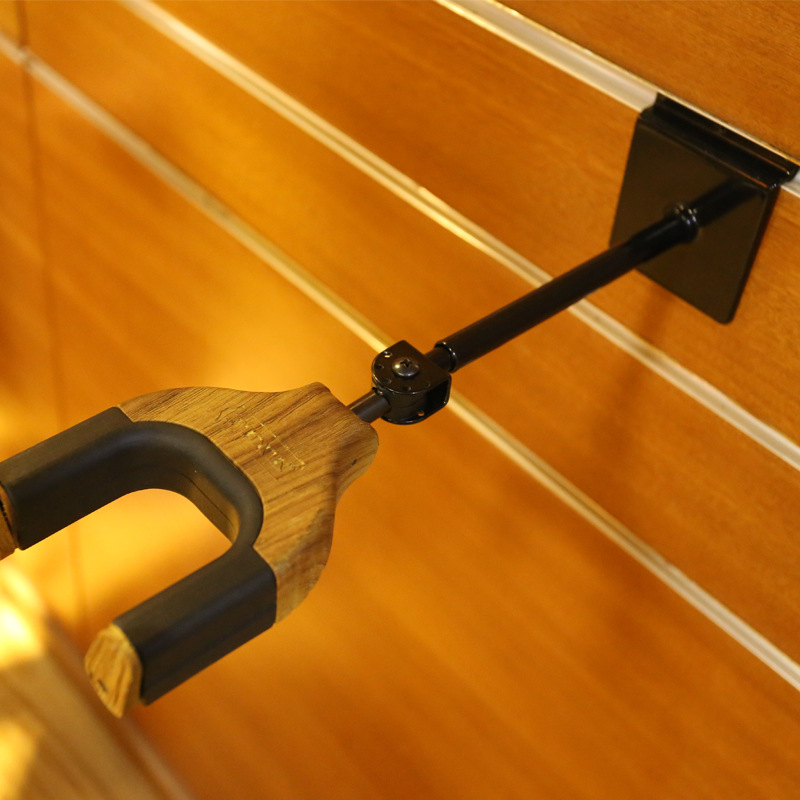 로즈우드 컬러 그루브 플레이트 롱 후크