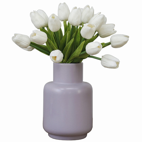 European retro 10-head tulip bunch dining table coffee table floral wedding PU artificial flower decorative flower