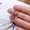 Fashionable stethoscope, metal brooch, 2019, new collection, simple and elegant design, wholesale