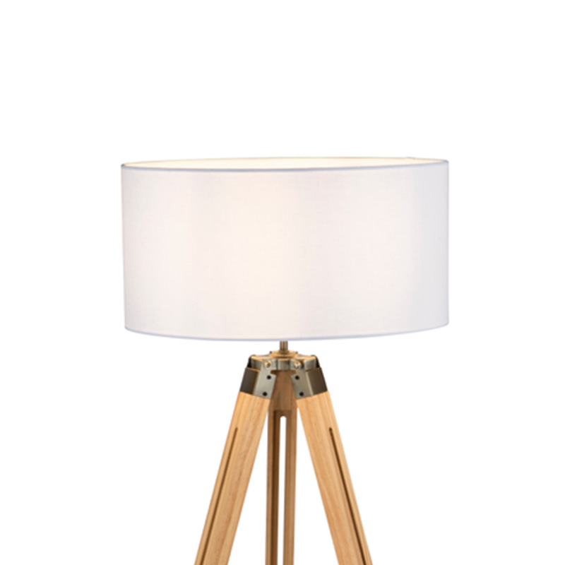 新品客厅落地灯书房卧室床头灯美式简约现代轻奢木艺布艺立式台灯