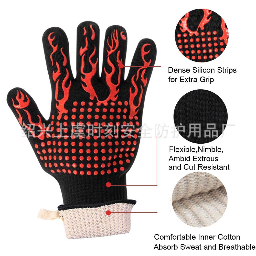 Amazon guantes explosivos resistentes a altas temperaturas guantes protectores de barbacoa horno de cocina horno microondas guantes de aislamiento térmico