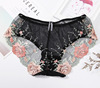 Women's underwear large cotton crotch in the cotton crotch women's triangle sexy transparent temptation lace embroidered mesh no trace summer