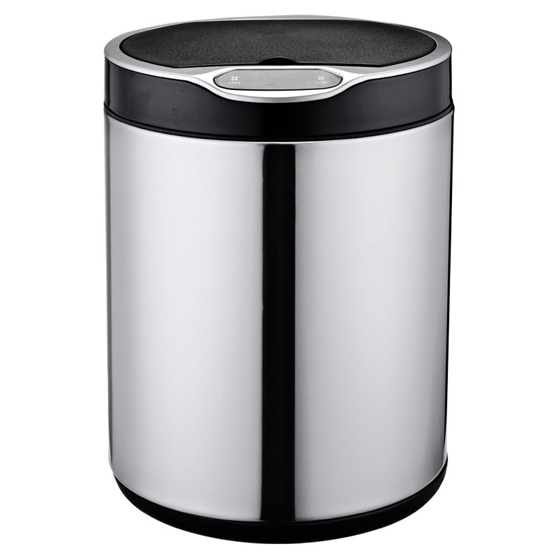 Touch-type intelligent induction trash can automatic household living room bedroom Kitchen Bathroom stainless steel all electric