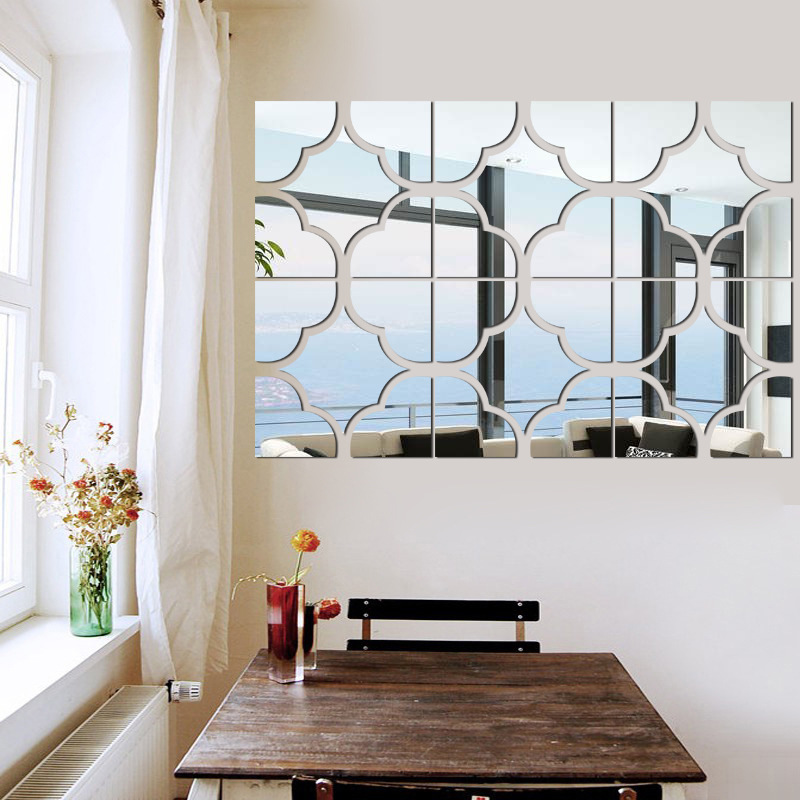 自由组合腰线背景墙 镜面墙贴 3d立体 厂家直销可定制尺寸20X20CM|ru