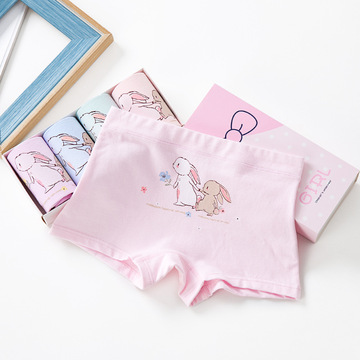 盒装女童内裤卡通纯棉儿童平角裤中小童宝宝短裤a类女孩内裤批发