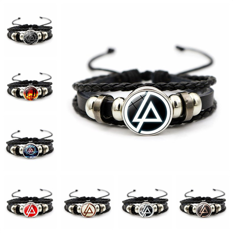 AliExpress Hip Hop Rock Lincoln Park Time Gem Handmade Woven Bracelet European and American Beaded Bracelet AliExpress Hip Hop Rock Lincoln Park Time Gem Handmade Woven Bracelet European and American Beaded Bracelet