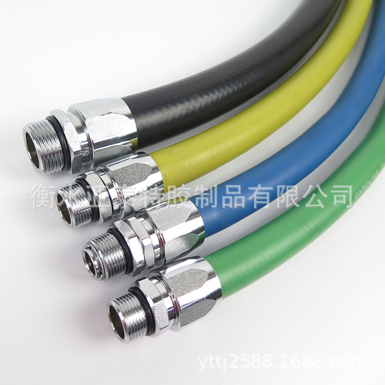 19 25mm油气回收设备批发钢丝编织黑色和彩色光面汽油柴油加油管