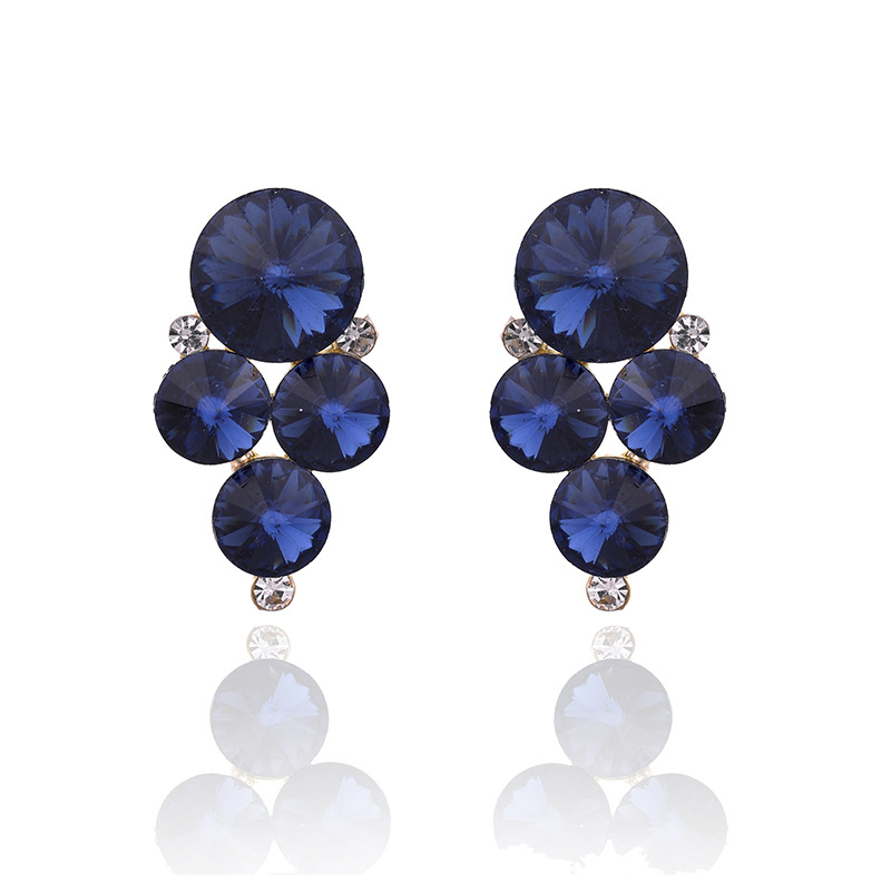 1 Paire Mode Fleur Alliage Placage Perles Artificielles Strass Femmes Boucles D'oreilles display picture 52