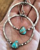 Retro turquoise earrings for eyelashes handmade, wish, European style