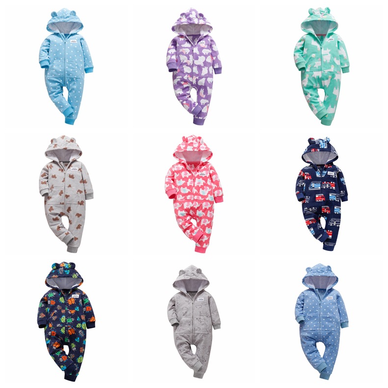 Manufactor Direct selling Fleece Cap Climbing clothes Long sleeve one-piece garment baby go out baby Romper On behalf of