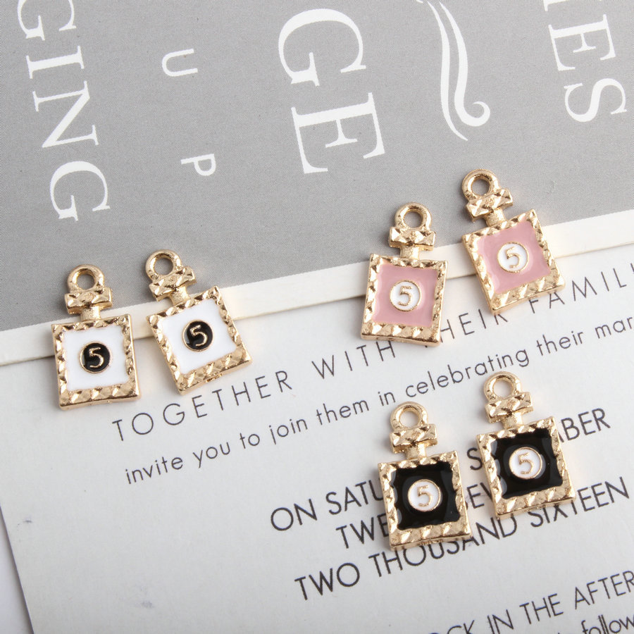 10 Unidades/Paquete Aleación Número Botella De Perfume Colgante display picture 3