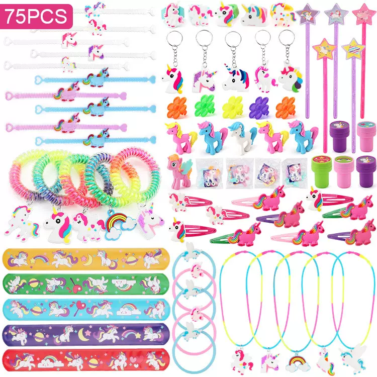 跨境热卖 PVC软胶手环 独角兽手链玩具 印章卡通钥匙扣礼品玩具