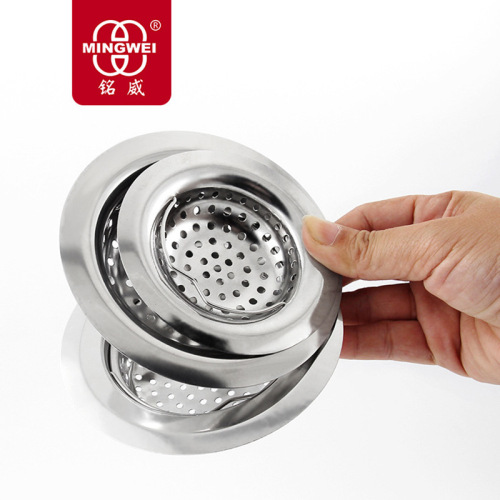Mingwei 201 stainless steel fine mesh sump drain filter kitchen sink drain outlet bathroom floor drain