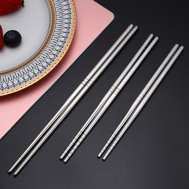 304不鏽鋼筷子 六線微方筷 酒店用品 布倫方筷禮品贈品不鏽鋼餐具