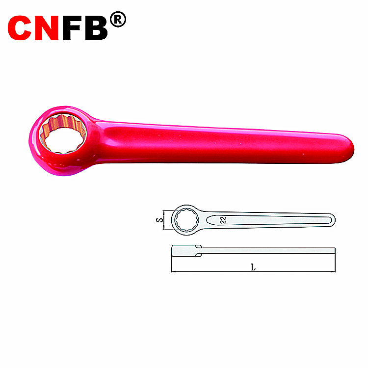 （桥防）天津桥防CNFB防爆绝缘浸塑直柄梅花扳手T86403