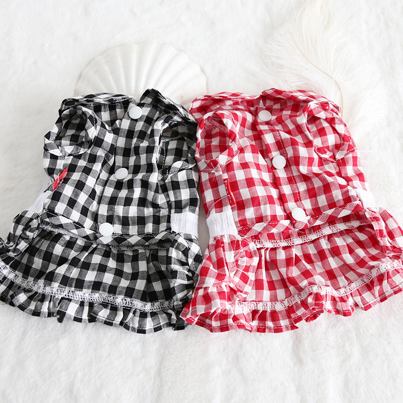 格子蝴蝶结女仆裙