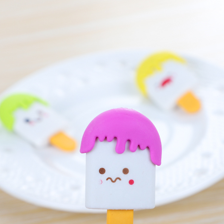 Borrador de paleta lindo regalo para niños papelería dibujos animados sonriente desmontable juguete borrador premio de jardín de infantes