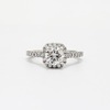 Accessory, classic stone inlay, zirconium, wedding ring, European style, diamond encrusted, simple and elegant design