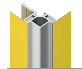 展览铝材八分方柱配套卡布铝材 8080方铝外转角软膜布饰配件