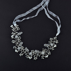 Bride Accessories Korean Style Hair Ties Japanese-Korean Freshwater Pearl Crystal Headwear Wedding Simple Matching Accessories