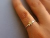 Fresh golden ring, wish, European style, silver 925 sample